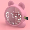 Miniatyrbillede 3 af 3: Børnealarmur Bluetooth Højttaler Natbord Alarmur, Spejl Digital Vækkeur Temperatur Nap Timer, Børne Søvn Træner