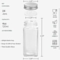 Miniatyrbillede 2 af 5: 12 Glas Krydderikrukker/flasker - med 20 Krydderimærker - Rysterlåg og Forseglede Metalhætter - Inkluderer Silikon Sammenklappelig Tragt