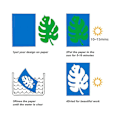 Miniatyrbild 2 av 5: 60 st Cyanotype papper A5 soltryck konstkit Högkänsligt solpapper Soltryck papper Ritkonst