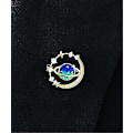 Miniatyrbillede 3 af 5: Planet Brosche Rhinestone Planet Brosche Badge Farverig Krave Pin Cirkulær Reversnål Anti-Glare Emalljenål