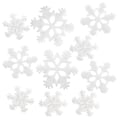 Miniatyrbild 1 av 5: Harts Resin Snöflingor DIY Tillbehör - 60 Stycken, Tre Färger, Julhantverk
