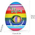 Miniatyrbilde 3 av 5: Påskeeggsdekorasjonssett Malemaskin Leke, Med 8 Fargede Markører, 3 Plast Egg