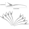 Miniatyrbillede 3 af 5: 24 stk. hårklemmer hårklemmer alligator hårklemmer metal alligator barrette alligator spænder krølle sektionering klemmer med huller (sølv)