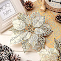 Miniatyrbild 4 av 5: 10-pack Julstjärneblommor med Glitter, Julstjärnebuskar, Julgransblommor, Jul