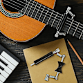 Miniatyrbilde 5 av 5: 2-pakks Gitarrull-Capo Glidende Capo Justerbar Capo Gummi og Rustfritt Stål Capo for Justering Niuniu