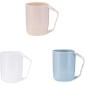 Miniatyrbilde 4 av 5: Enkel børste baderom plast miljøvennlig drikkeglass tannbørste skyllekopp holder kopp par skylle skyllekopp børste(Apricot)