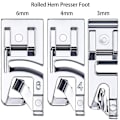 Miniatyrbild 4 av 4: 3-pack Smalt Rullkant Sömnadsmaskin Tryckfot Set Hushållssömnad