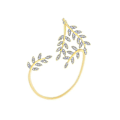 Miniatyrbillede 1 af 5: Blad Wrap Øreringe Hypoallergeniske Delikate Crawler Cuff Stud Guld Kvinder Gave