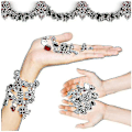 Miniatyrbillede 3 af 4: Julekalender Adventskalender DIY Charm Armbåndsfremstillingskit 24 Dages Nedtællingskalender Armbåndssæt (guld)
