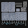 Miniatyrbild 3 av 4: 8-pack Örhänge Epoxy Resin Formar Kit Bohemia Drop Dangle Resin Örhänge Form Mode Smycken Resin Silikon Formar Konst Hantverk