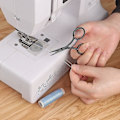 Miniatyrbillede 5 af 5: Saks, rustfrit stål elektroforeseblade, syning, skole, kontor, specielt til fint arbejde, 9,5 cm, sort