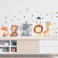 Miniatyrbild 2 av 5: En uppsättning Animal Moon Stars väggdekaler, väggdekal, väggdekor för vardagsrum, sovrum, kök, kontor