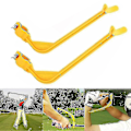Miniatyrbillede 4 af 4: 2 stk. Golf Swing Træner Begynder Gestus Justering Træningsassistent Øvelse, Golf Action Korrektor Swing Holdning Arm Vinkel Fastgjort Handling