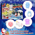 Miniatyrbillede 4 af 5: Julekalender 2023 Julekalender Nedtælling Legetøj 24 stk Forskellige Søde Mochi Dyr Squishy Legetøj Til Børn