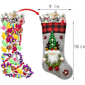 Miniatyrbilde 5 av 5: Julepynt, 3 stk 18\" Jule Strømpe Klassisk Stor Strømper Julenissen, Julenisse Karakter For Familie Ferie Julefest Pynt