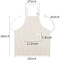 Miniatyrbild 4 av 5: Förkläden för kvinnor, 2-pack, justerbara bib-förkläden med 2 fickor