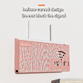 Miniatyrbillede 5 af 5: Trådløs Wifi Router Hylde Opbevaringsboks, Væghængt Abs Plastik Organizer Box, Kabel Strøm Beslag Organizer Box