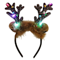 Miniatyrbilde 1 av 5: LED Hjortehode-Hodebånd Festival Hårbånd Høytidsfest Jul Navidad