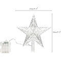 Miniatyrbillede 3 af 5: USB Juletræstopstjernelys 8,5 tommer 10 LED Multifarvet