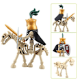 Miniatyrbild 3 av 4: 8 st Medieval Skelett Riddare Byggklossar Odöda Soldat Häst Actionfigur Leksaker för Barn
