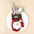 Miniatyrbild 3 av 5: Julbestickset med 4 fickor för julmiddagsdukning, julservetter för hemmet