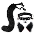 Miniatyrbild 5 av 5: Hårklämmor Tuppstjärt Djur Element Justerbar Faux Päls Solid Varg Svans Öron Krage För Cosplay