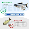 Miniatyrbild 3 av 5: Kattmyntaleksaker, Elektrisk fiskleksak för katt, Kattunge plyschleksak, Interaktiv kattmyntaleksak, USB-laddning