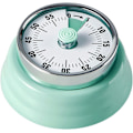 Miniatyrbillede 1 af 4: Rustfrit stål vintage køkkentimer med magnetisk bagside, 60-minutters nedtælling og høj ring - Ideel mekanisk timer (grøn)