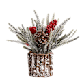 Miniatyrbild 1 av 5: Minijulgran Ornament Julgran Träbas Bordsskiva Julgran (B)
