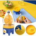 Miniatyrbild 4 av 7: Äggrörare, äggmaskin, manuell proteinäggula mixer shaker, gyllene äggmaskin med dragrep, äggkokningsverktyg, köksapparater, gul