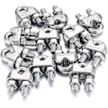 Miniatyrbillede 3 af 5: 12 stk. Wire Rope Clips Klemmer, U-Bolt Saddelbeslag, U-Formet Klemmer, Rustfrit Stål