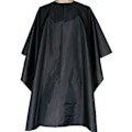 Miniatyrbillede 1 af 4: Professionel frisørsalon nylon kappe med lukning trykknapper, barber styling kappe, neutral sort hårklippings kappe - 140cm x 90cm
