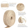 Miniatyrbild 2 av 5: 3 rullar Jute Craft Ribbon Burlap Ribbon Presentband 30M Rustik Hessian Ribbon (2cm)