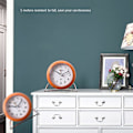 Miniatyrbild 3 av 5: tum rund väckarklocka, batteridriven, ljusemitterande funktion, ultratyst väckarklocka, enkel och stilren design för skrivbord/sovrum (orange)