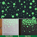 Miniatyrbillede 4 af 5: Festlige Elektrostatiske Snefnug Stickers, Fluorescerende Glødende Sticker, Vindue Julepynt