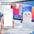 Miniatyrbild 4 av 7: Mini termisk skrivare, Bluetooth-etikettskrivare, bärbar etikettskrivare, kompatibel med Android och iOS (med 5 rullar papper + 5 färgade pennor)