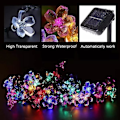 Miniatyrbillede 3 af 5: 7M 50 LED Kirsebærblomst Solcelle Lyskæde Have Fe Lys