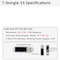 Miniatyrbild 3 av 5: T-Display Nerdminer T-Dongle-S3 med LCD Bitcoin Hashrate 70KH/S 16M Flash Support WiFi Bluetooth TFCcard USB med LCD