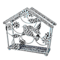 Miniatyrbillede 2 af 5: Stående Papir Metal Serviet Holder Stativ Til Hjem, Køkken, Borde, Indendørs, Udendørs, Fugl Blomst Design (Blå)