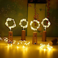 Miniatyrbild 4 av 5: Flasklampa, Vinflaskelampor 6 Flaska Kork Mini Flaskstränglampor 100cm 10Leds Koppartrådslampa