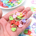 Miniatyrbild 2 av 5: 100 st låsande stygnmarkörer färgglada plast stickning virkning låsande markörer virkning spärr stickning verktyg nålklipp