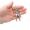 Miniatyrbilde 4 av 5: 2 sett rustfritt stål mini multifunksjonsskrutrekker nøkkelform slisset/kors skrutrekkere nøkkelring lommereparasjon verktøy (sølv+svart)