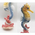 Miniatyrbillede 5 af 5: 2 stk. Søheste Akvarie Dekoration, Kunstig Søhest Polyresin Figur Ornament til Børn Undervisningsmodel