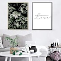 Miniatyrbild 3 av 5: Ramlös Canvasmålning, Blad Kärlek Ordkonst Målning Vardagsrum Sovrum Bild Poster Vägg Dekor