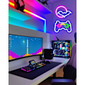 Miniatyrbild 4 av 5: LED-gamepadform, batteridriven eller USB-drivna neonskyltar, för spelrummets väggdekor, spelgåva, för pojke, för spelrum, fester, jul