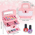 Miniatyrbild 3 av 5: Barnmakeupset för flickor, tvättbart barnmakeupset flickleksaker, flickmakeup barnleksaker julklappar födelsedagspresenter för 4 5 6 7 8 9 10 år gamla