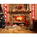 Miniatyrbild 2 av 5: God Jul-banderoller, 3 stycken julhängande skyltar och veranda-banderoller, hängande juldekorationer för semesterhem inomhus utomhus veranda vägg