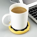 Miniatyrbilde 3 av 5: USB-koppvarmer med indikatorlys og bryter, USB-koppvarmer for kontor Niuniu (gul)