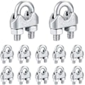 Miniatyrbillede 1 af 5: 12 stk. Wire Rope Clips Klemmer, U-Bolt Saddelbeslag, U-Formet Klemmer, Rustfrit Stål