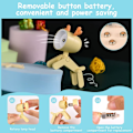 Miniatyrbillede 6 af 8: Mini natlys, 2 pak søde LED hjorte natlys børnelampe bordlampe bærbar justerbar